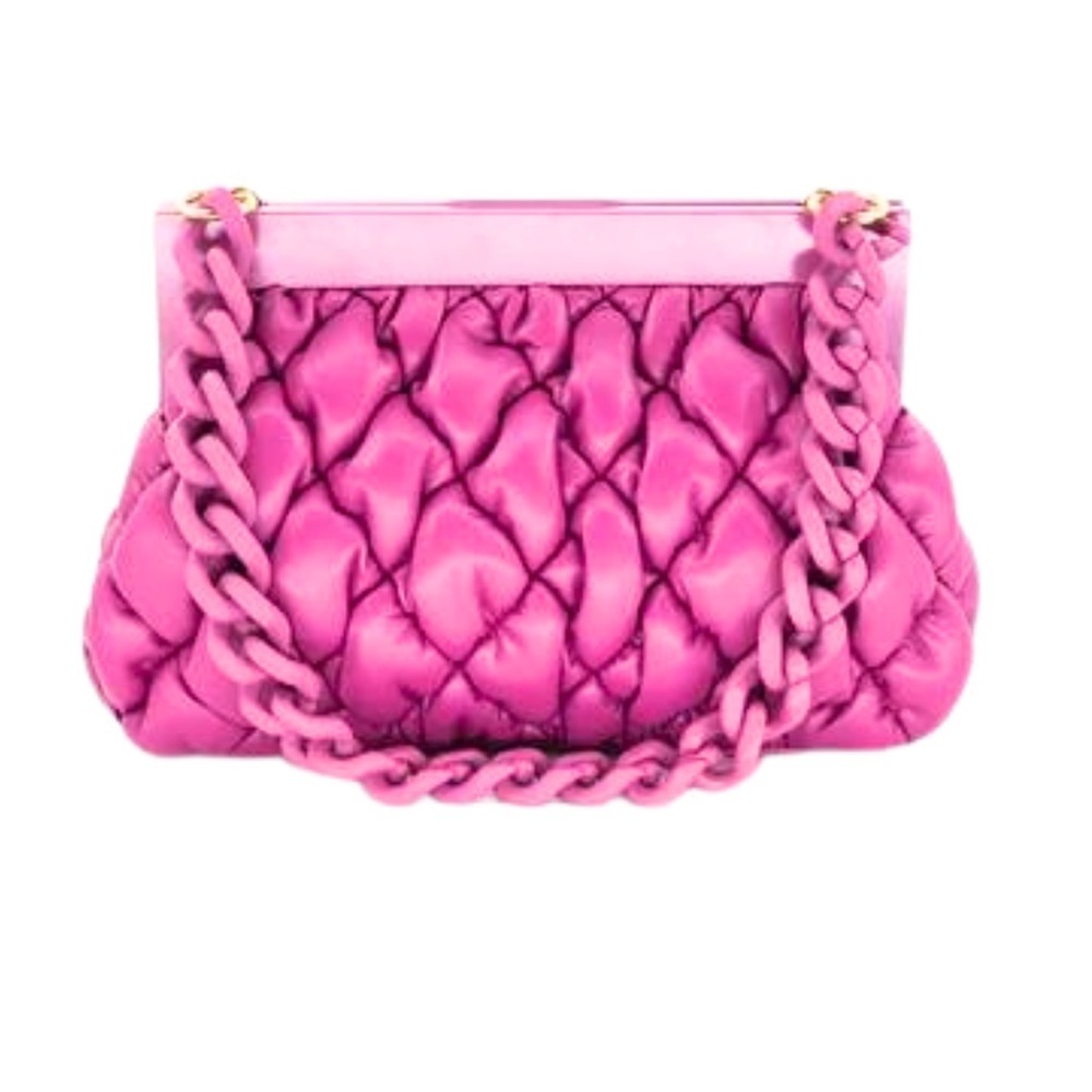 BC Bags Quilted Clutch with Chain Strap